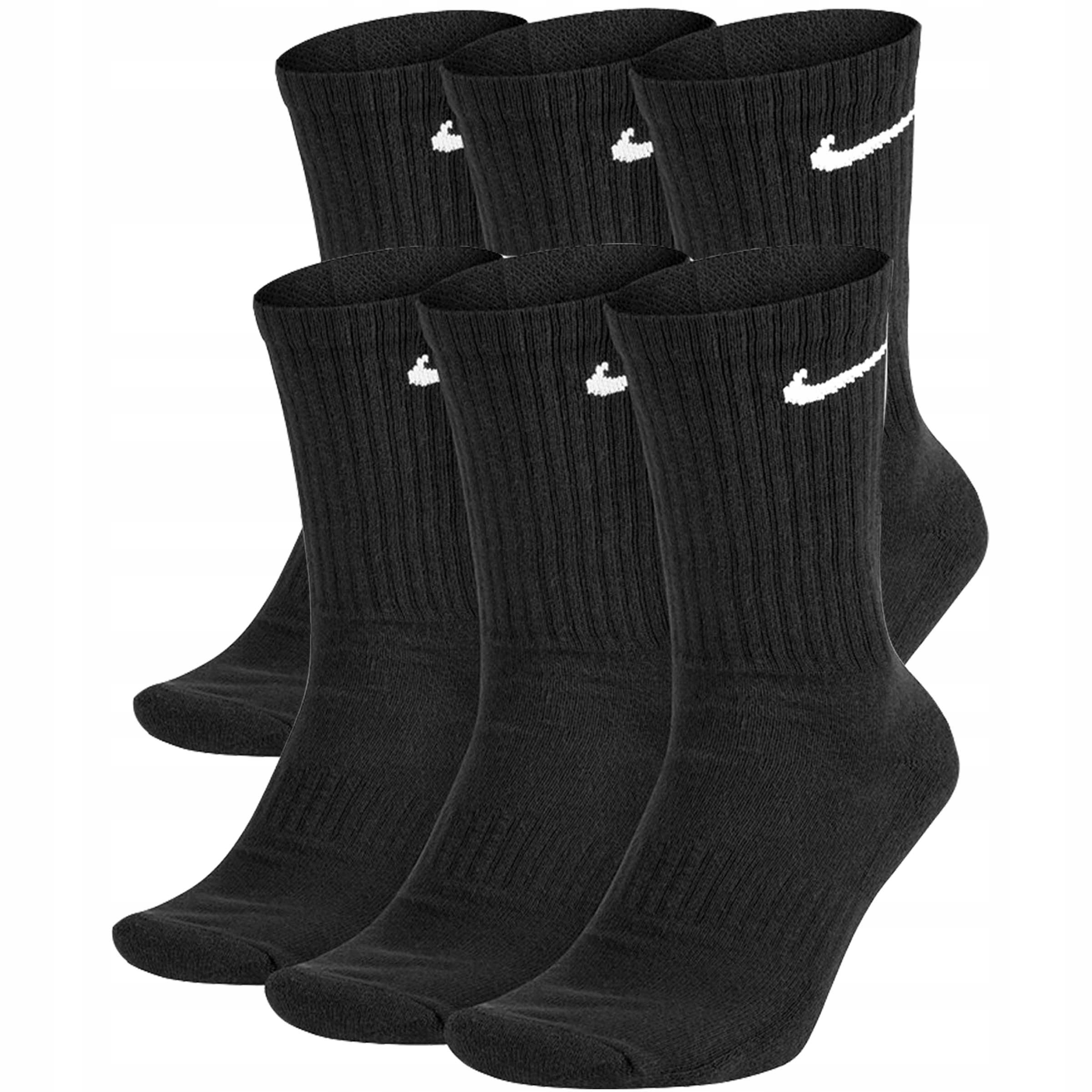 Nike Everyday paminkštintos kojinės 6 poros Dri-FIT SX7666-010 38-42 juodos