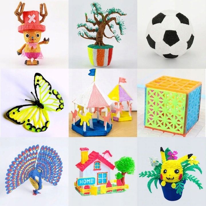 3D PEN 3D spausdintuvo rašiklis + 110m PLA pildymas XXL RINKINYS 3 SPALVŲ DOVANA