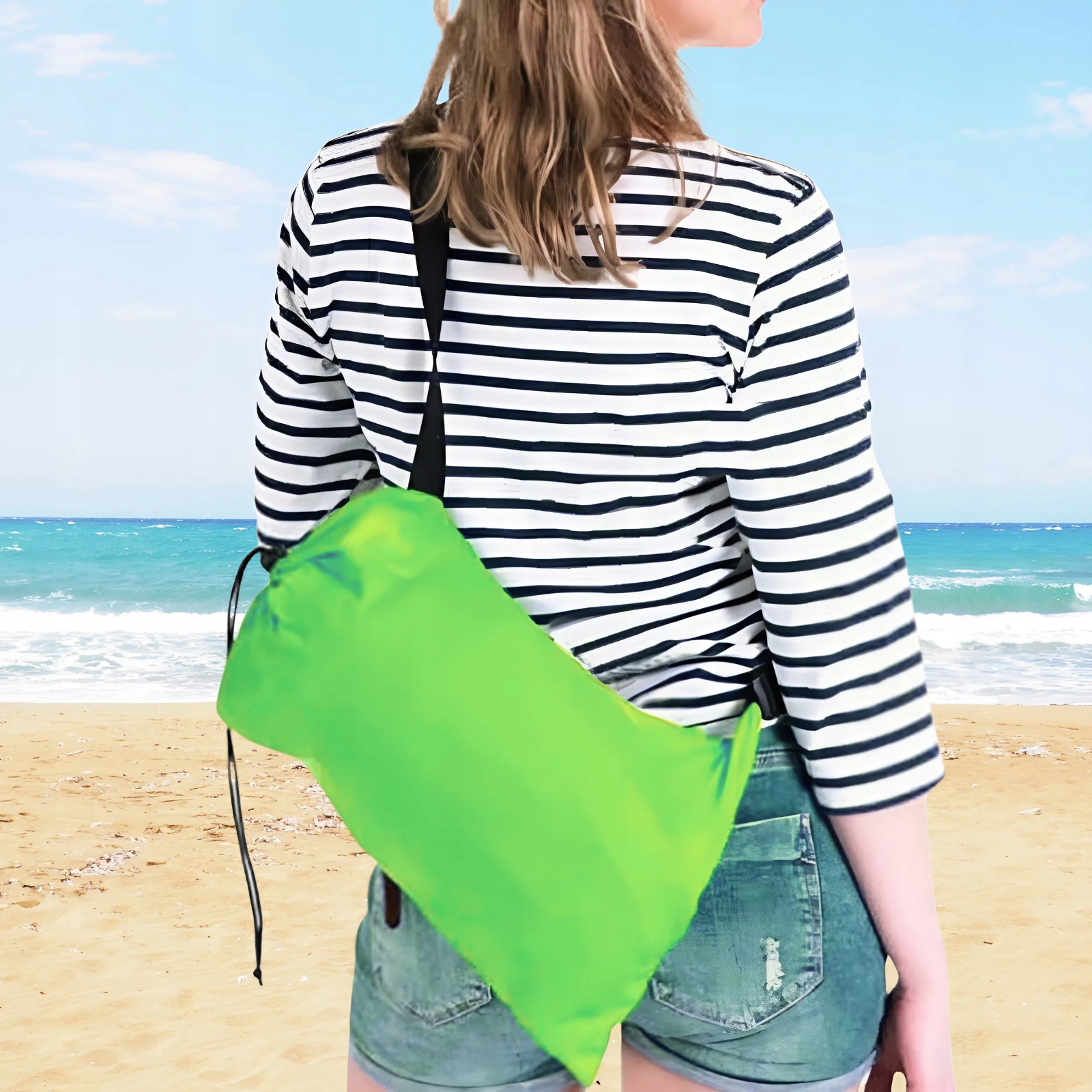 ČIUŽINIS KĖDĖLIS PRIPUČIAMA SULANKSTAMA SOFA LAZY BAG AIR FOR BEACH XXL foteliu