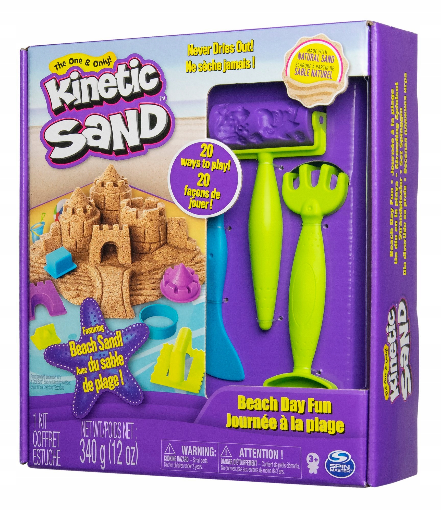 Spin Master kinetic sand pilis su aksesuarais 570 g