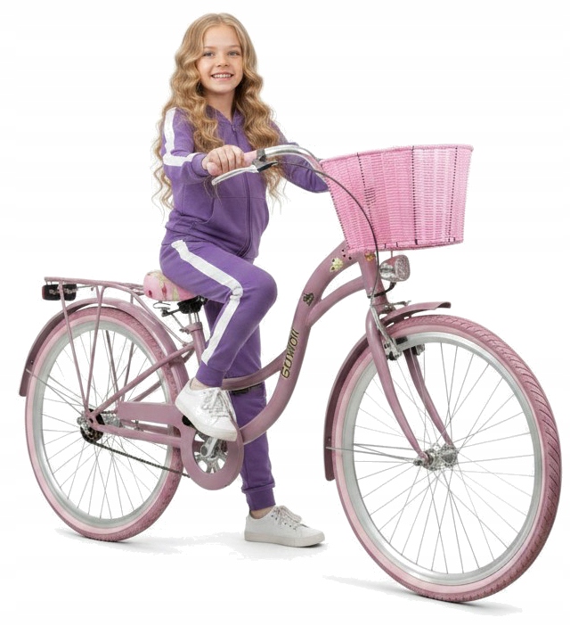 GRAŽUS HEATHER PURPURINIS DVIRAČIO 24 colių 1 GREITIO LILA 128-154 CM KREPŠELIS