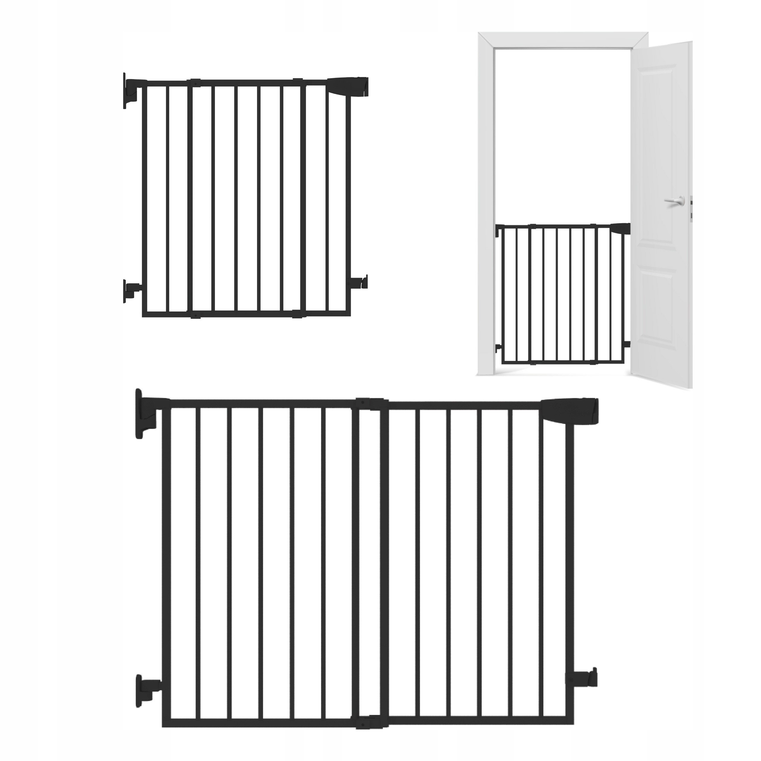 TULANO juoda atitvara schodams 70-104cm