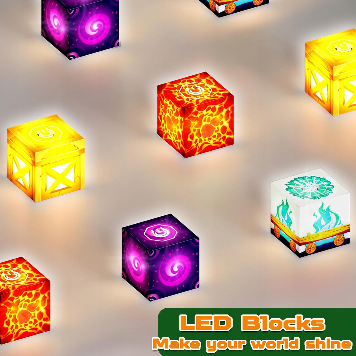 XINGLONGDIANZI magnetiniai kaladėliai su LED 200vnt