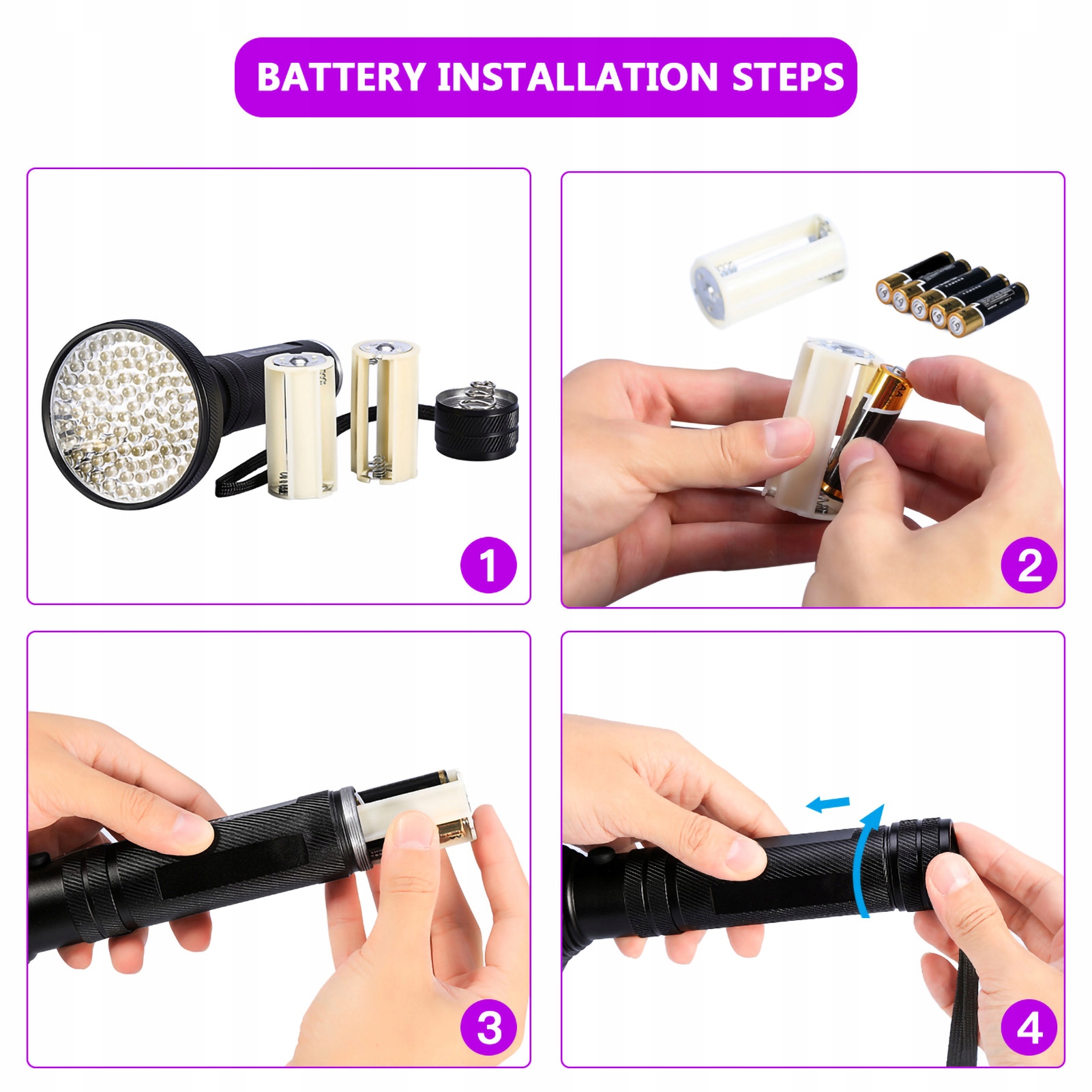 UV DETEKTORIUS 395NM 128 LED DEKLINIMAS GINTARO PAIEŠKAMS