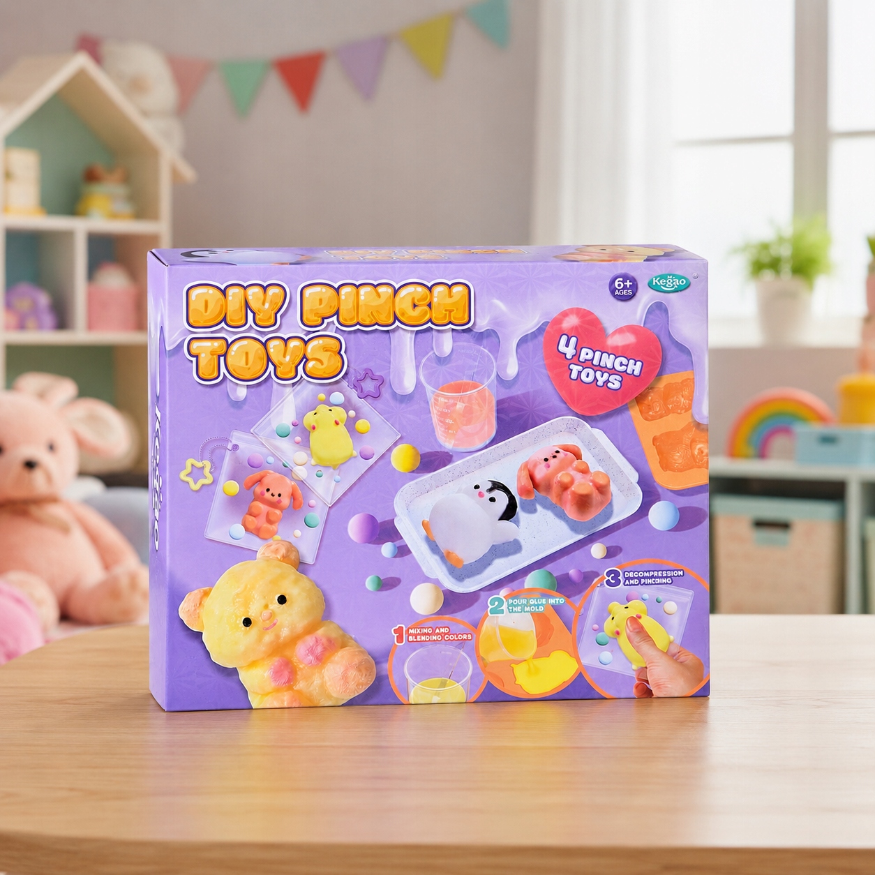 Squishy sliamo kūrimo rinkinys su žvėrelių masėmis
