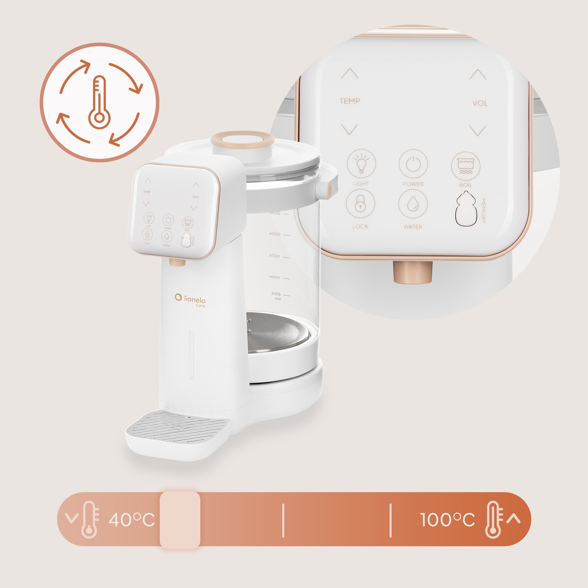 Lionelo Babypresto 2.0 pieno šildytuvas