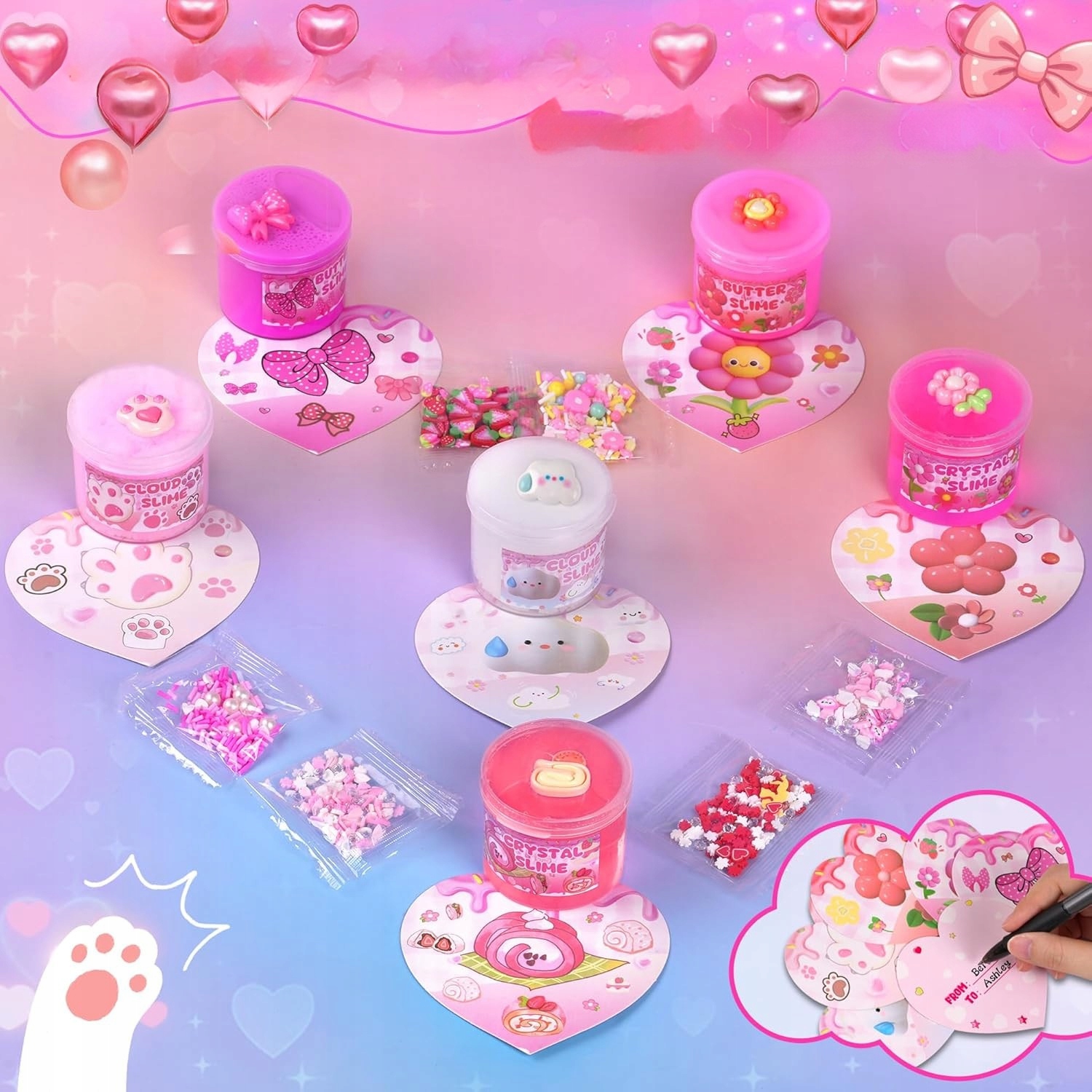 Zestaw robienia slime masa plastyczna fabryka pink