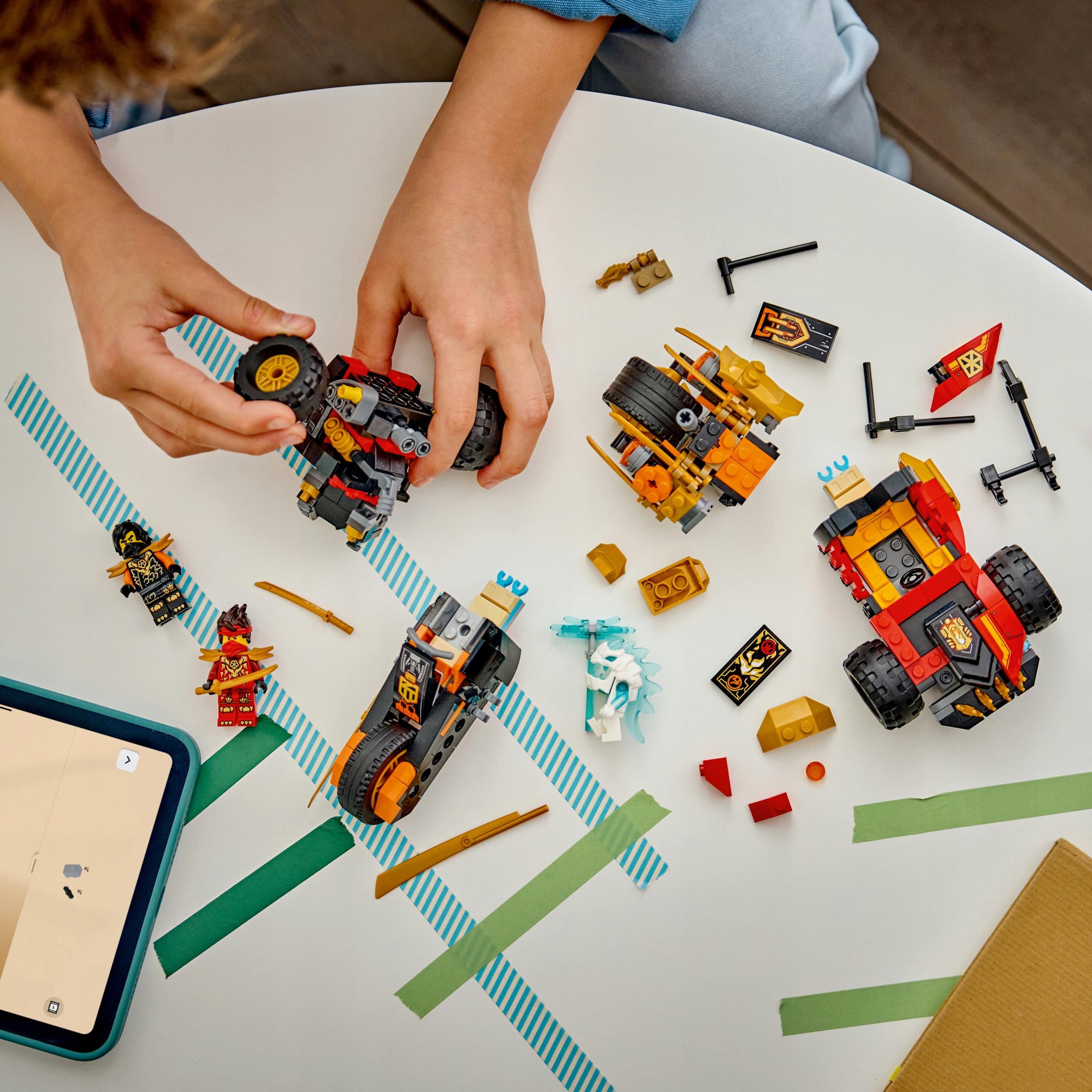 LEGO NINJAGO Kai ir Cole daugiafunkcinės transporto priemonės 71864