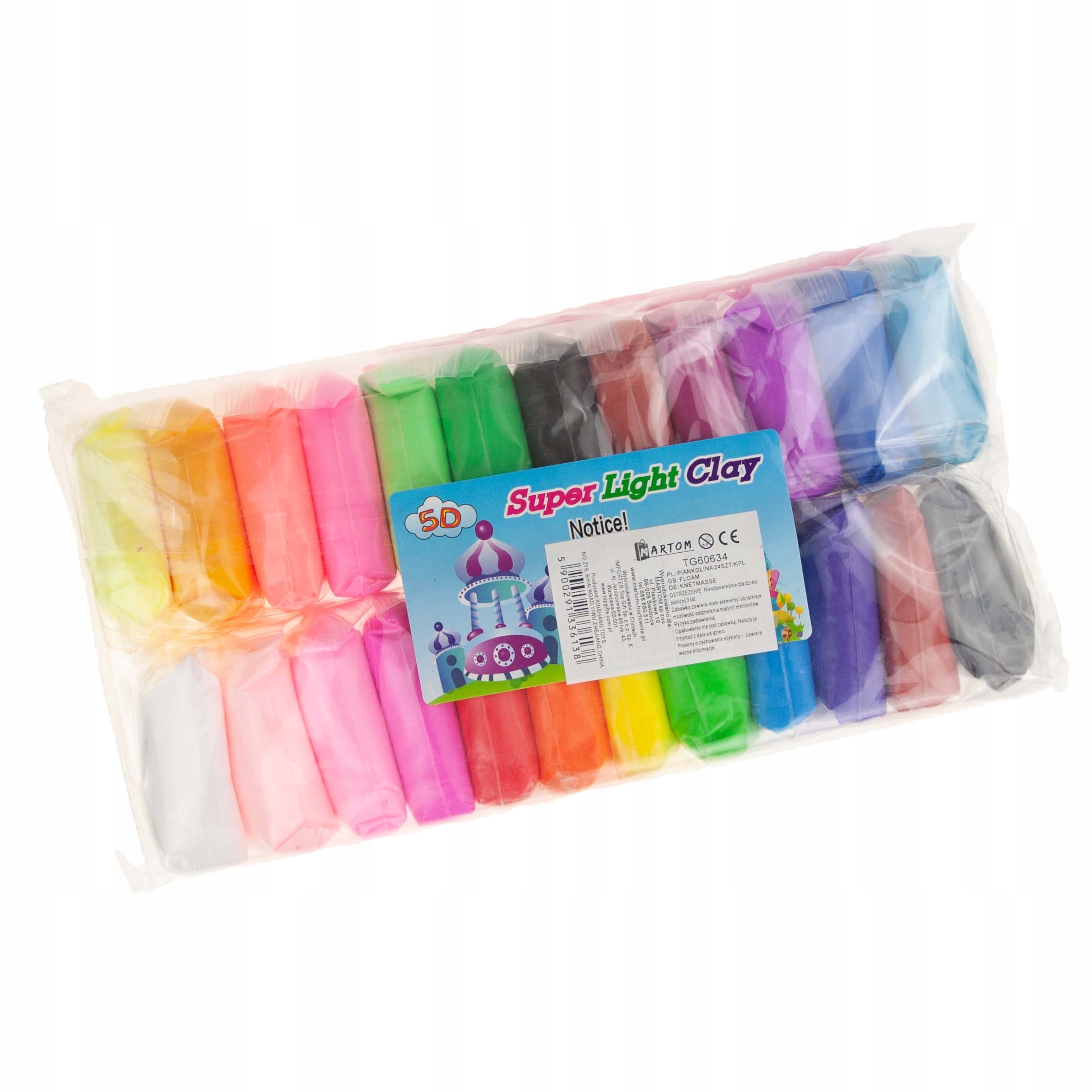 POLYMER PLASTICINE SENSO PUTO MOLIS JAUTINIS MASĖS RINKINYS iš 24