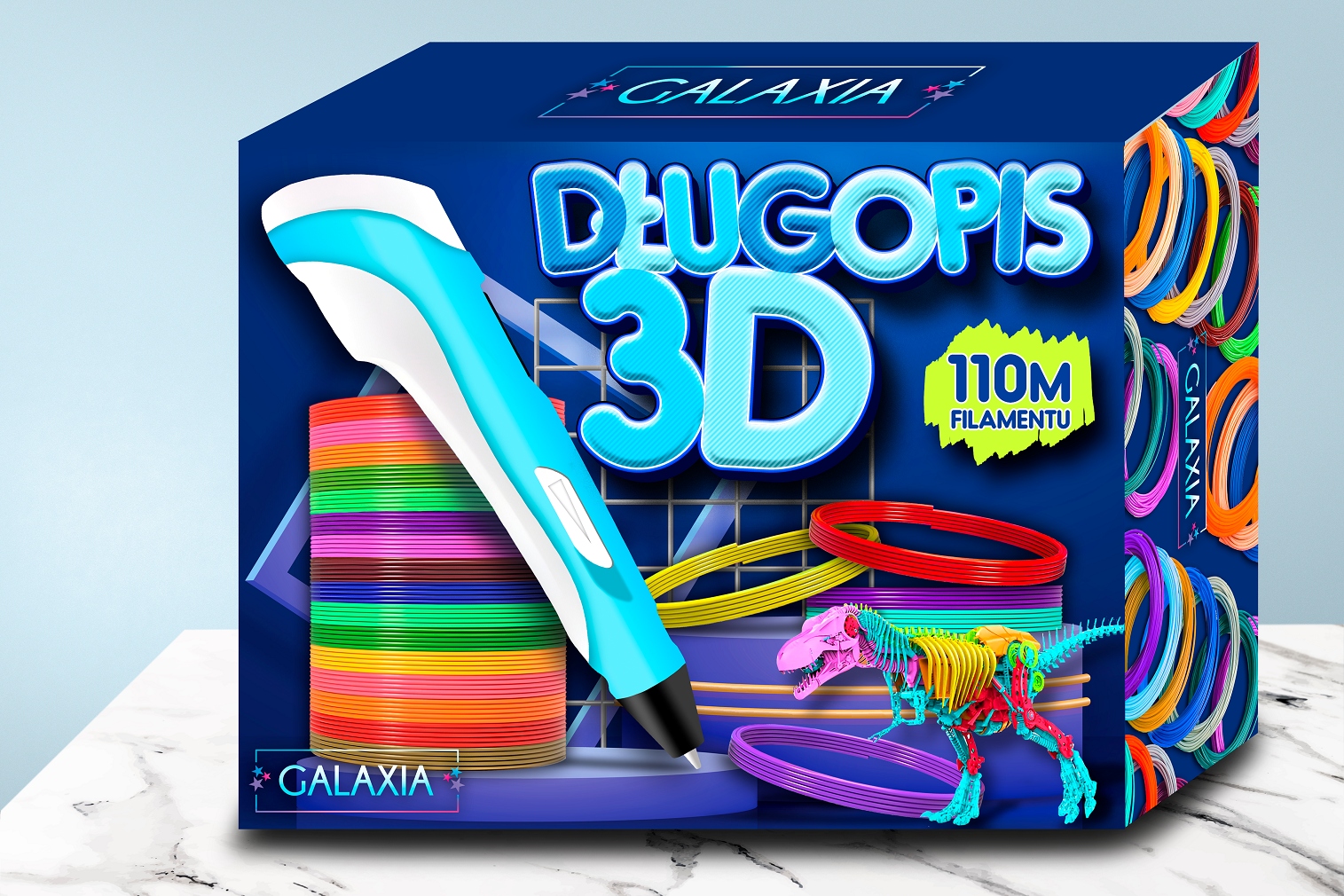 GALAXIA 3D rašiklis mergaitei 110 metrų