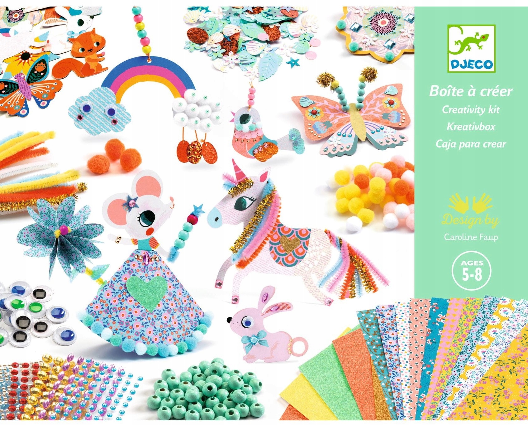 DJECO CREATIVE BOX ART KIT SUKURK SAVO GYVŪNINĮ