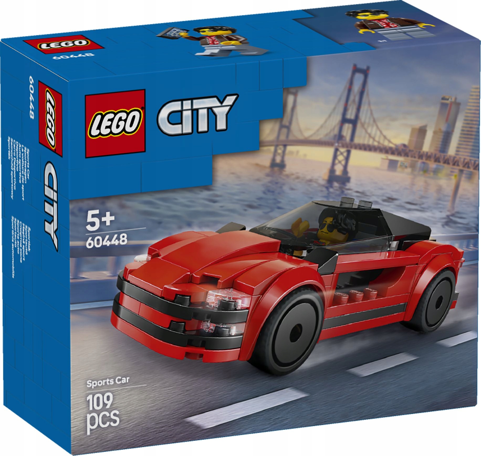 LEGO City 60448 raudona sportinė mašina