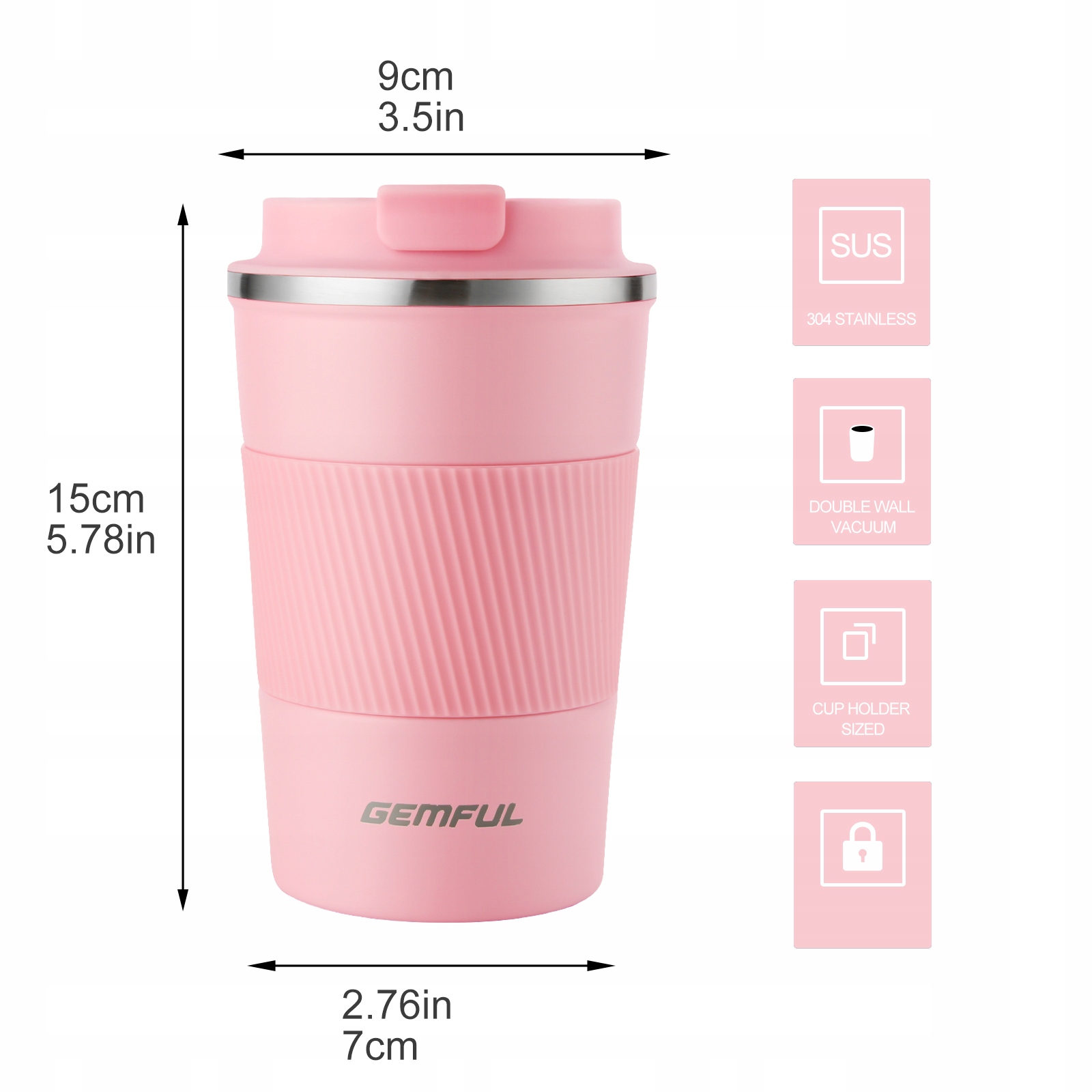12oz Tumbler to go kavos puodelis Neperšlampamas vyrams ir moterims