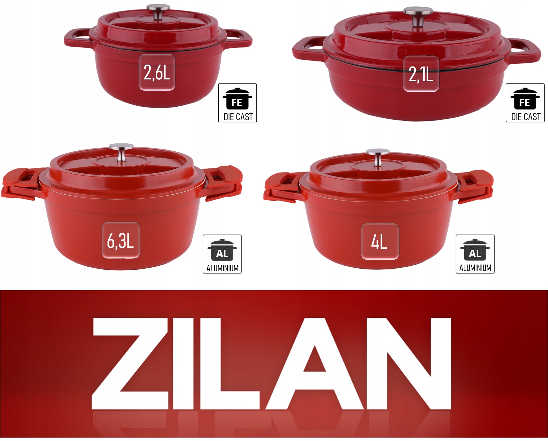 PUODINĖ OLANDIJOS ORGANĖ INDUKCINĖ OLANDŲ ORGANIS ALIUMINIS 22CM, 4L