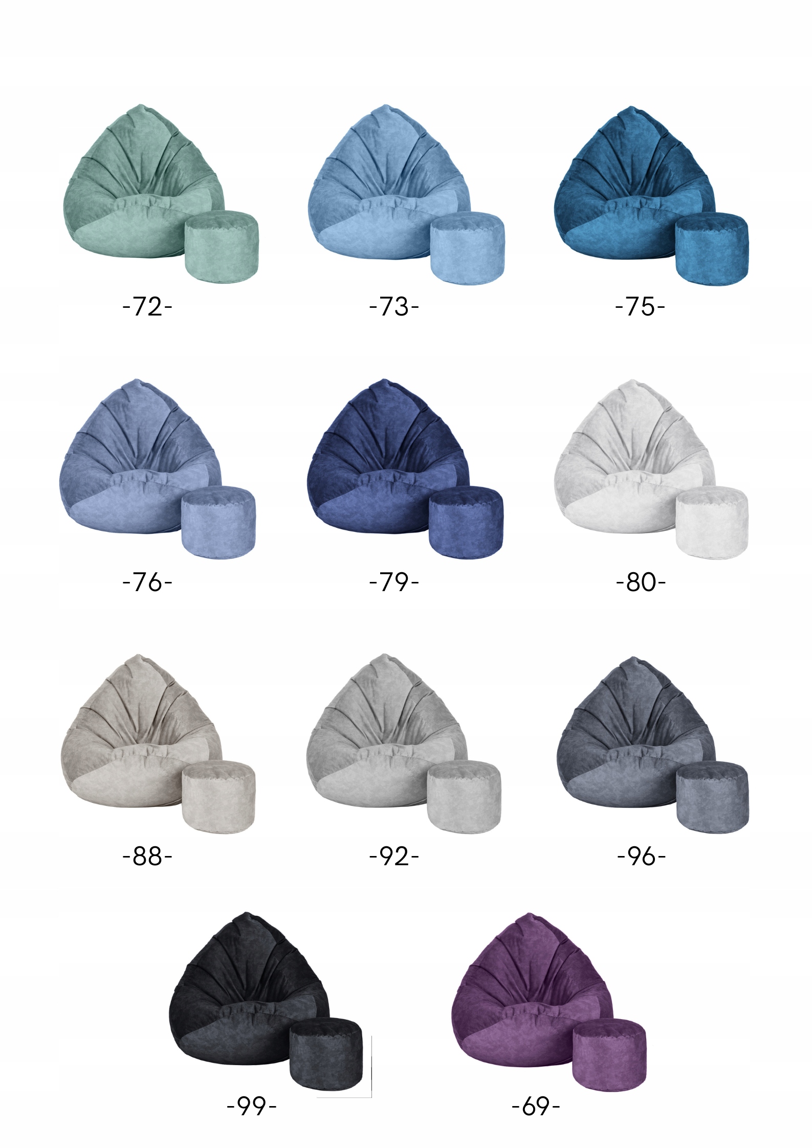 MEGA PUFA BAG SAKO 90/120 VELOR PREMIUM