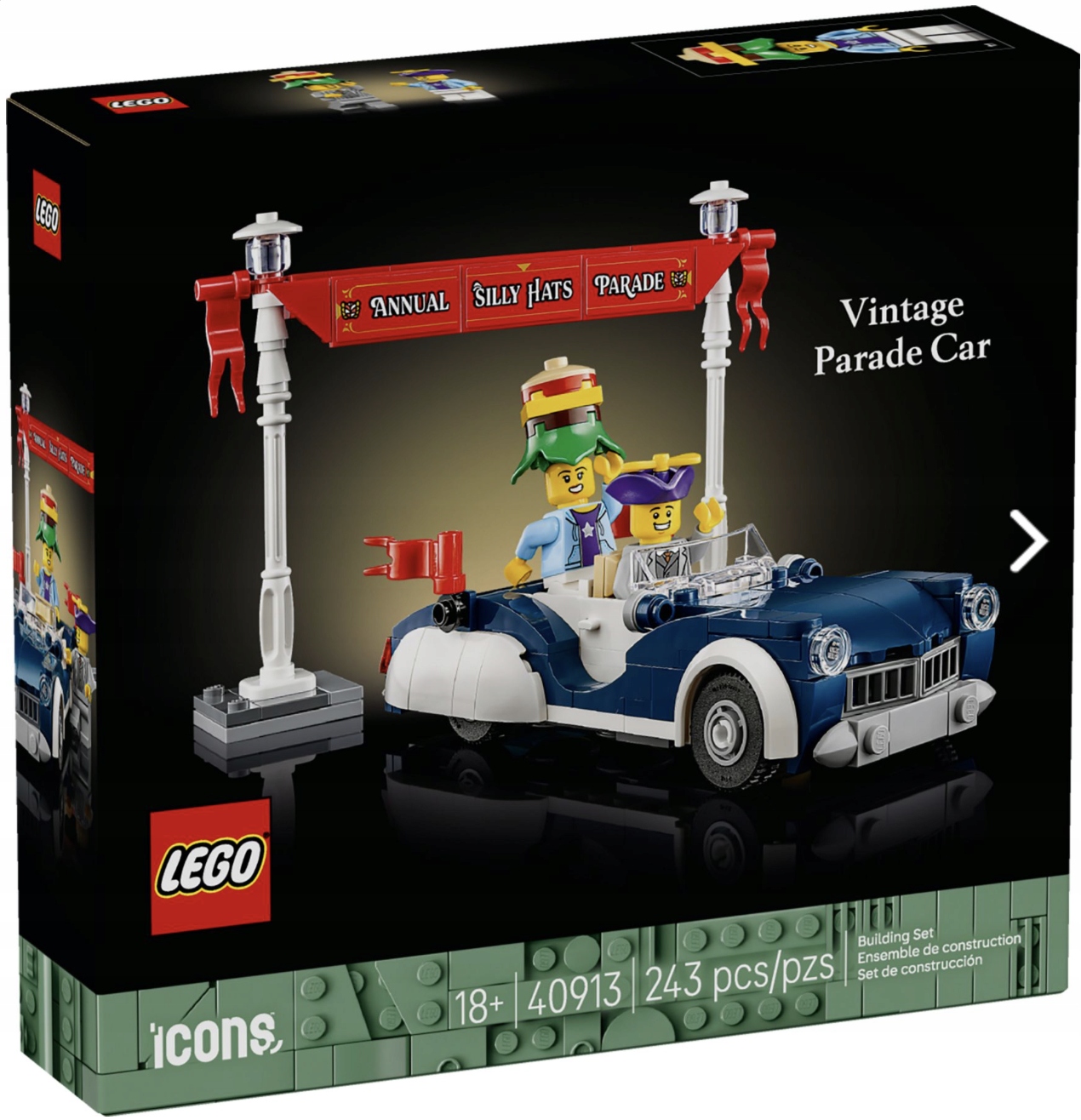 LEGO 40913 ICONS Senovinio parado automobilio senovinių automobilių statybinių kaladėlių rinkinys NAUJAS