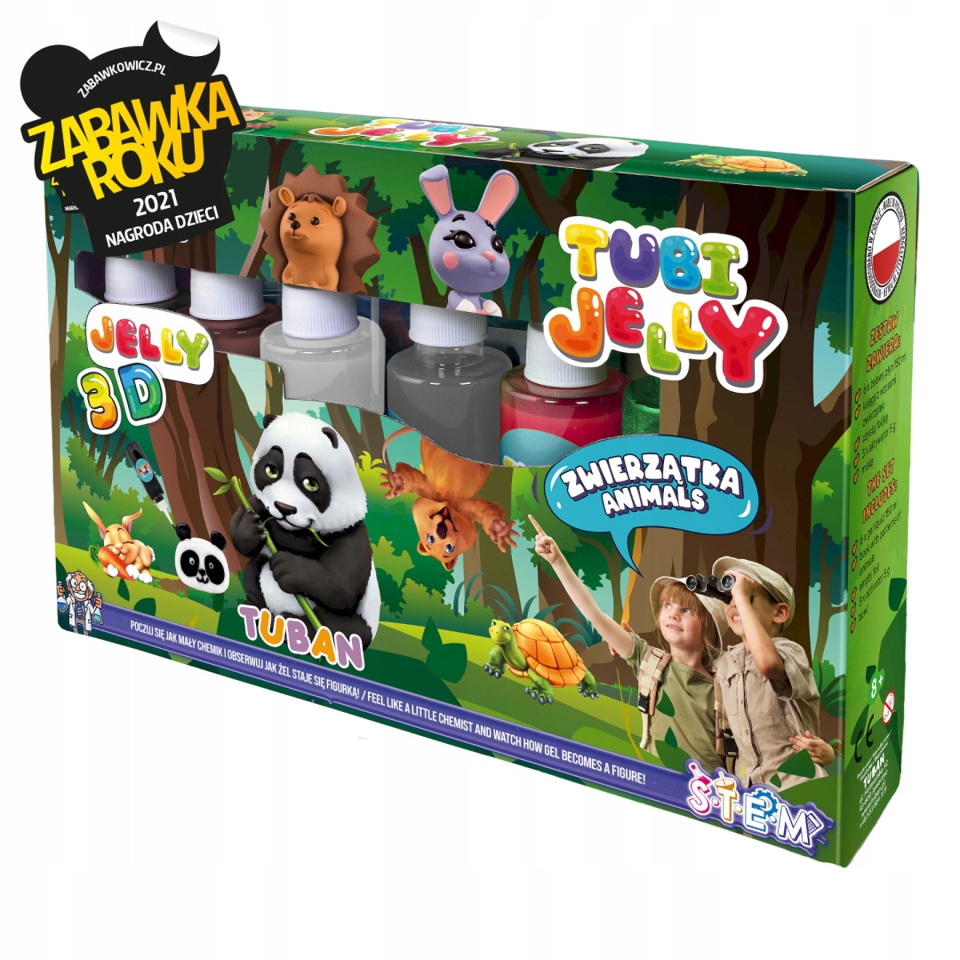 Tuban Jelly rinkinys 6 spalvų su gyvūnėliais