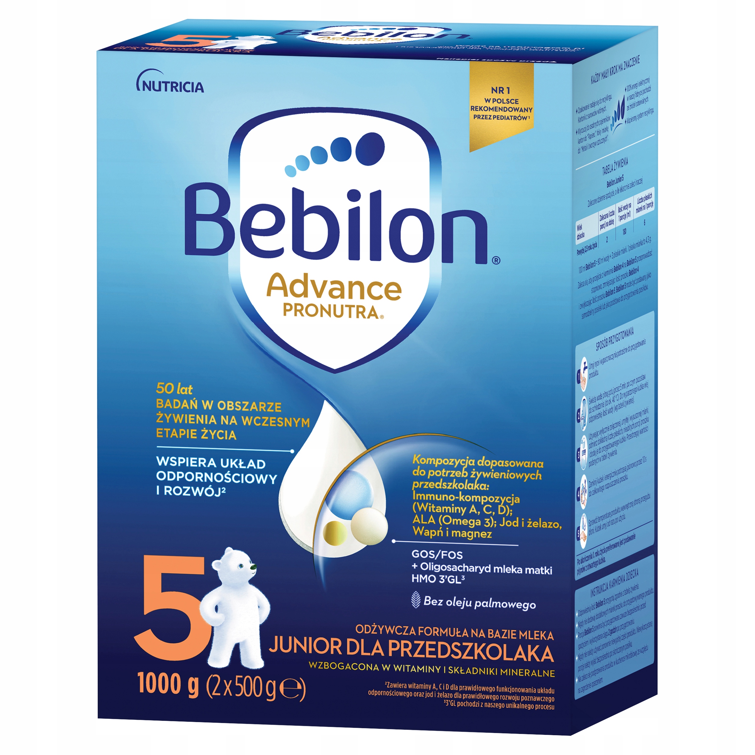 Bebilon Advance Pronutra 5 nuo 3 metų 1000 g