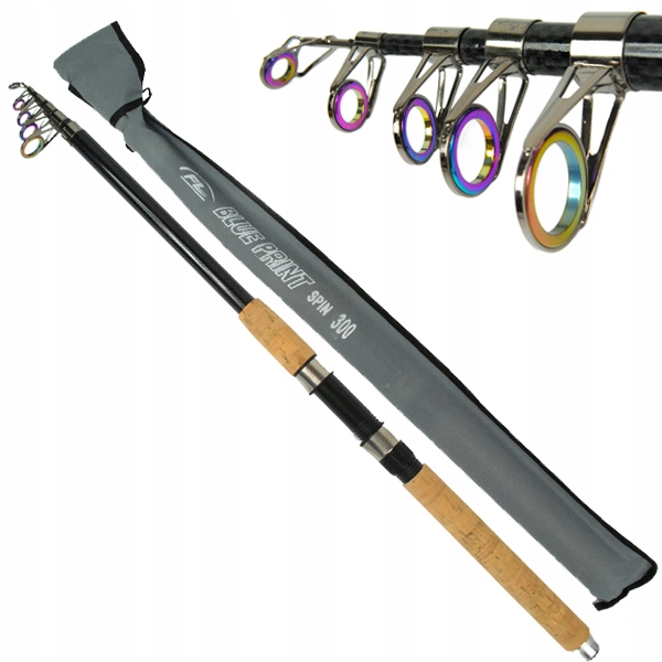 TELESKOPINIS žūklės rinkinys CARP GROUND meškerykotis 3.0m iki 120g REEL
