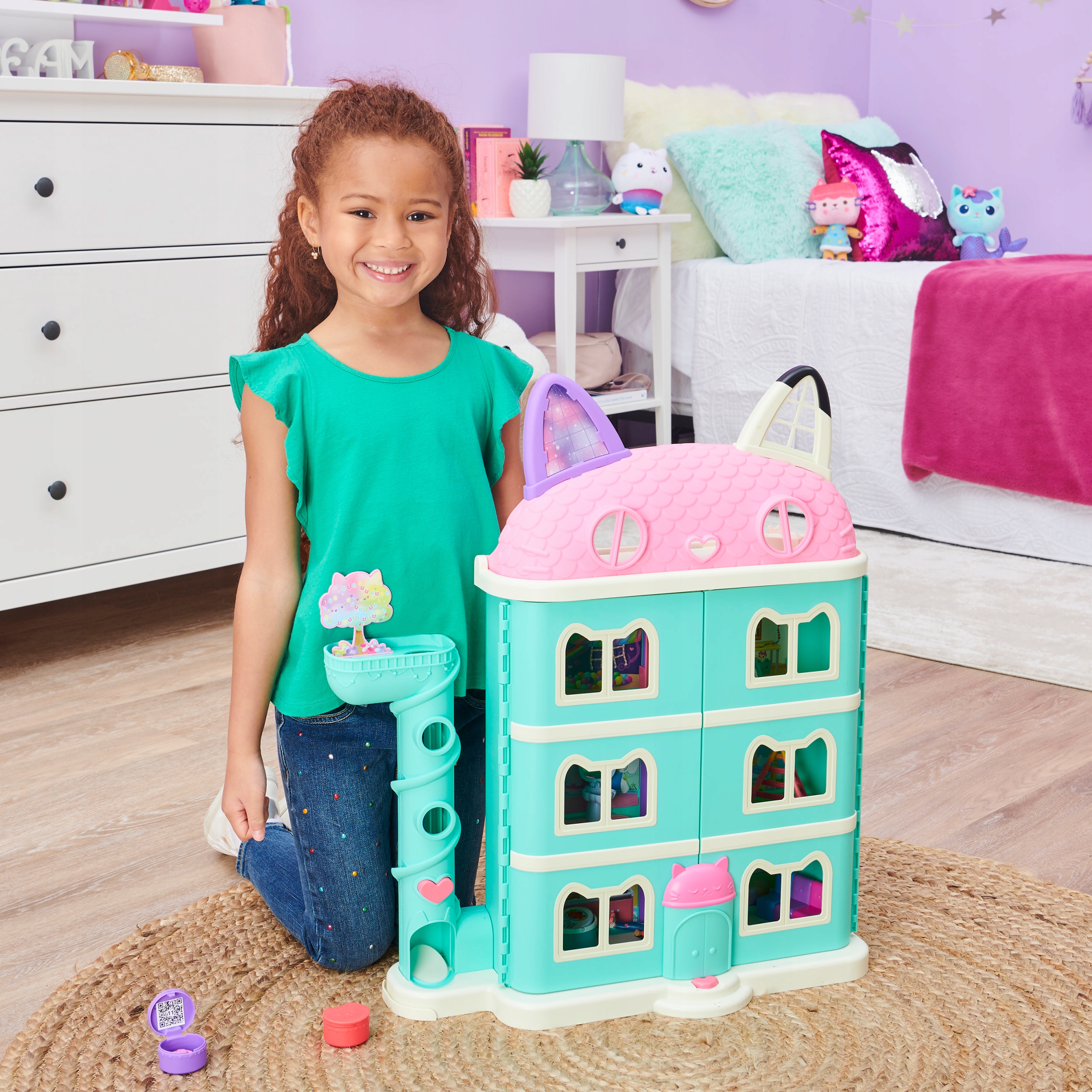 GABI'S CAT HOUSE DIDELIS INTERAKTYVUS NAMAS SU LELE LELE IR PANDA FIGŪRA