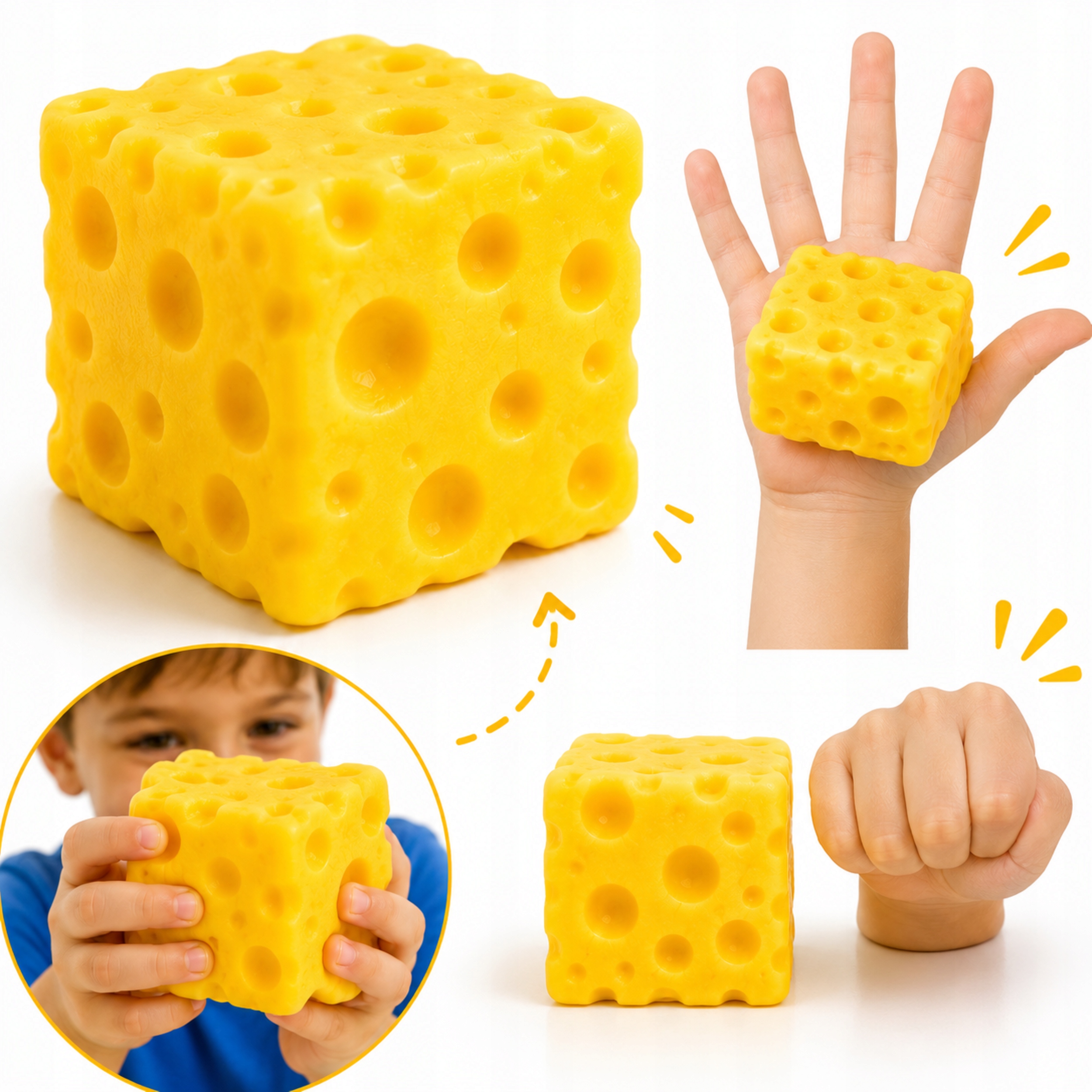 Drobiazgarnia XXL antistresinis sūrio gniotek squishy