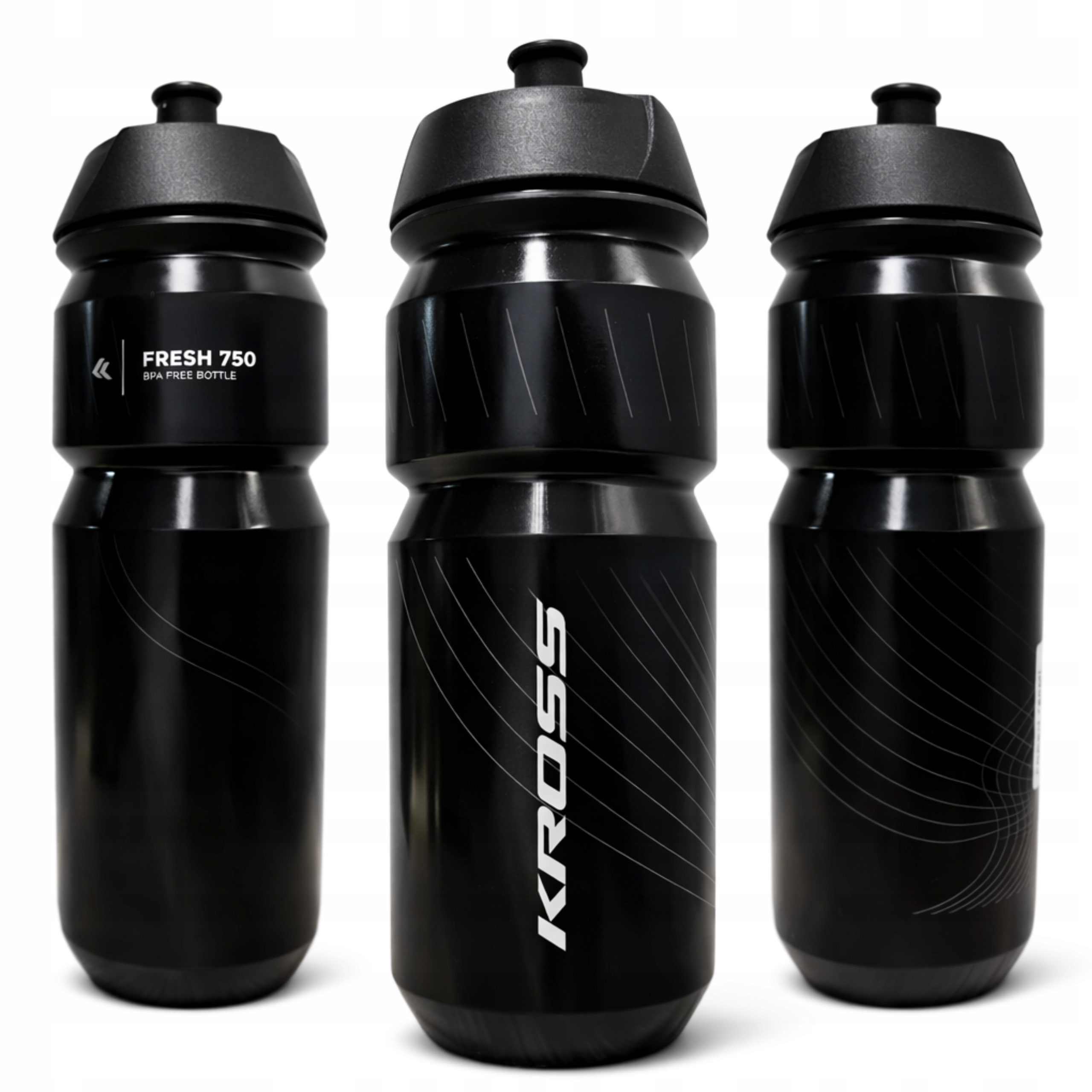 Kross 750 ml bidonas su juoduoju krepšiu