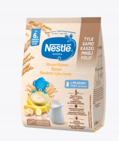 NESTLE pieno ir ryžių košės bananas po 6 mėnesių 230g