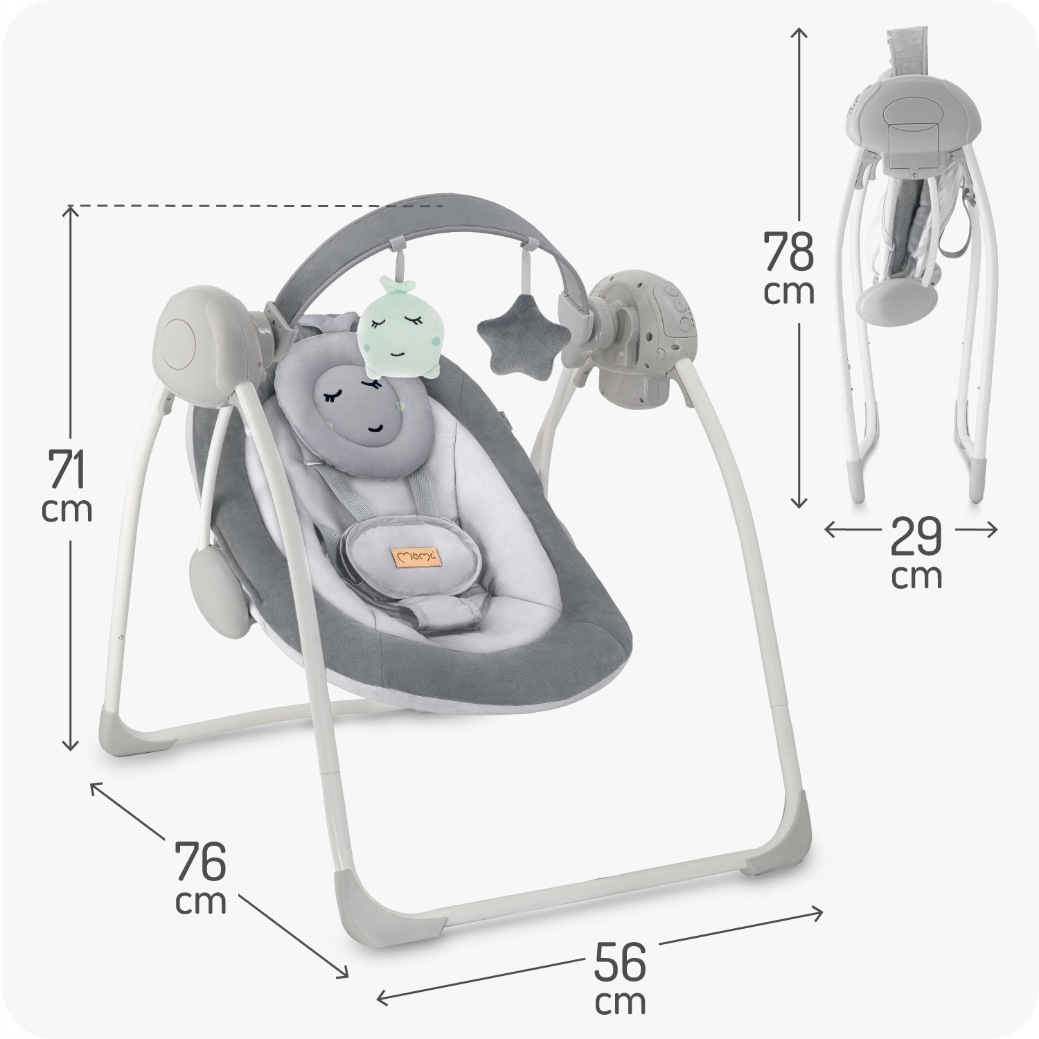 MoMi LISS elektrinis gultukas su vibracija