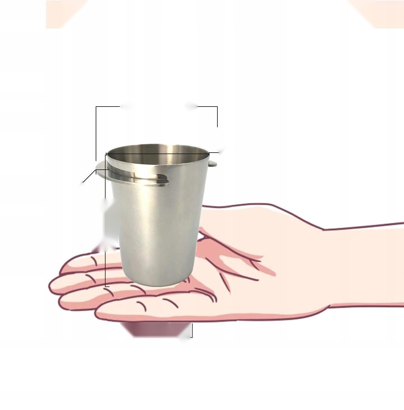 TAURĖLIS 51MM KAVOS DALYTUVAS BARISTA ESPRESSO MATAVIMAS PLIENAS ATVARUS