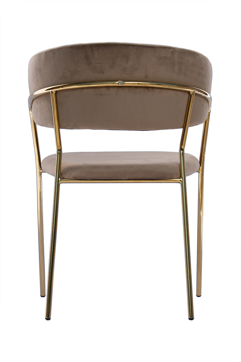 MODERN GLAMOUR CAPPUCCINO VELVET MINŠTA AKSOMINĖ VIRTUVĖS KĖDĖ
