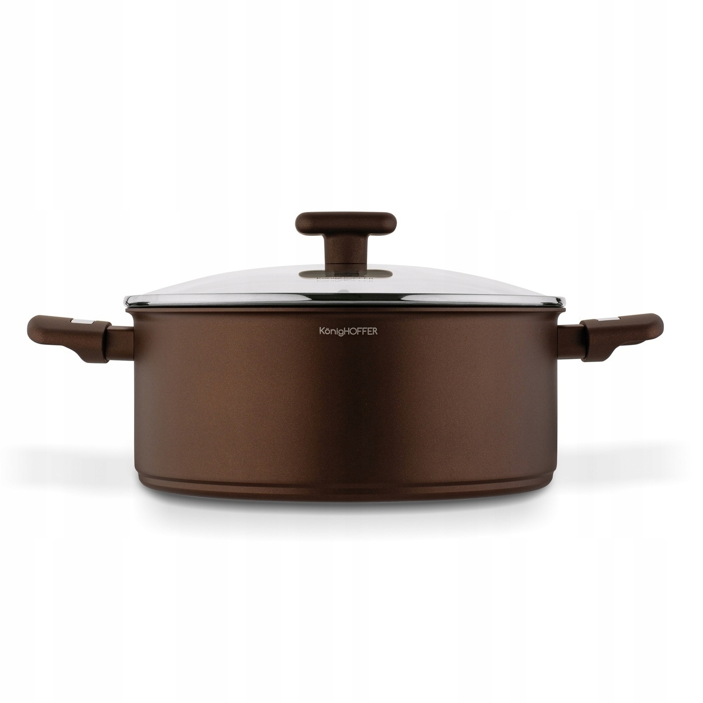 KERAMINIS PUODAS su dangteliu indukcinis dujos Konighoffer Reno Brown 28cm 7l