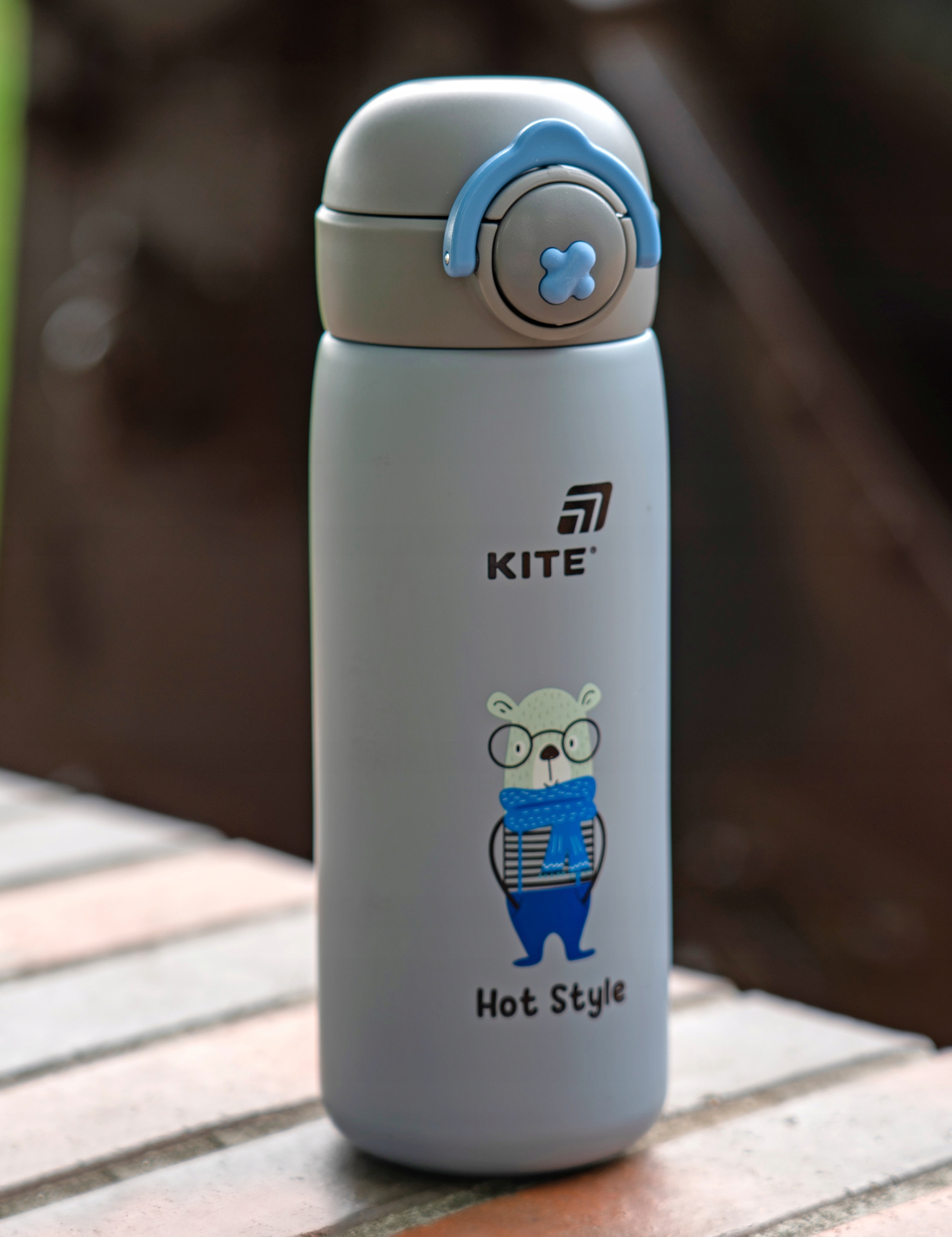 Kite termosas su tarpikliu ir spynelė vaikui 430 ml