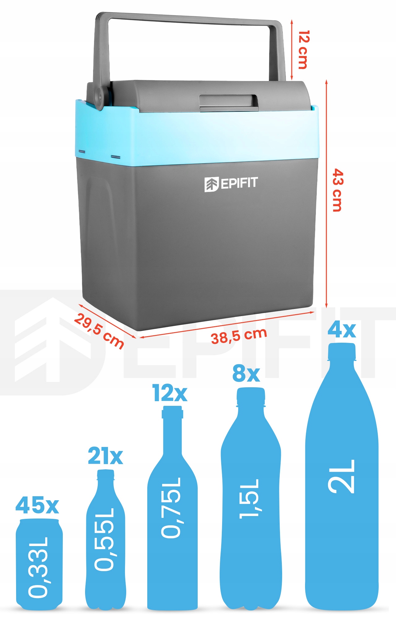 Epifit turističkas šaldytuvas 30L, 12V/230V