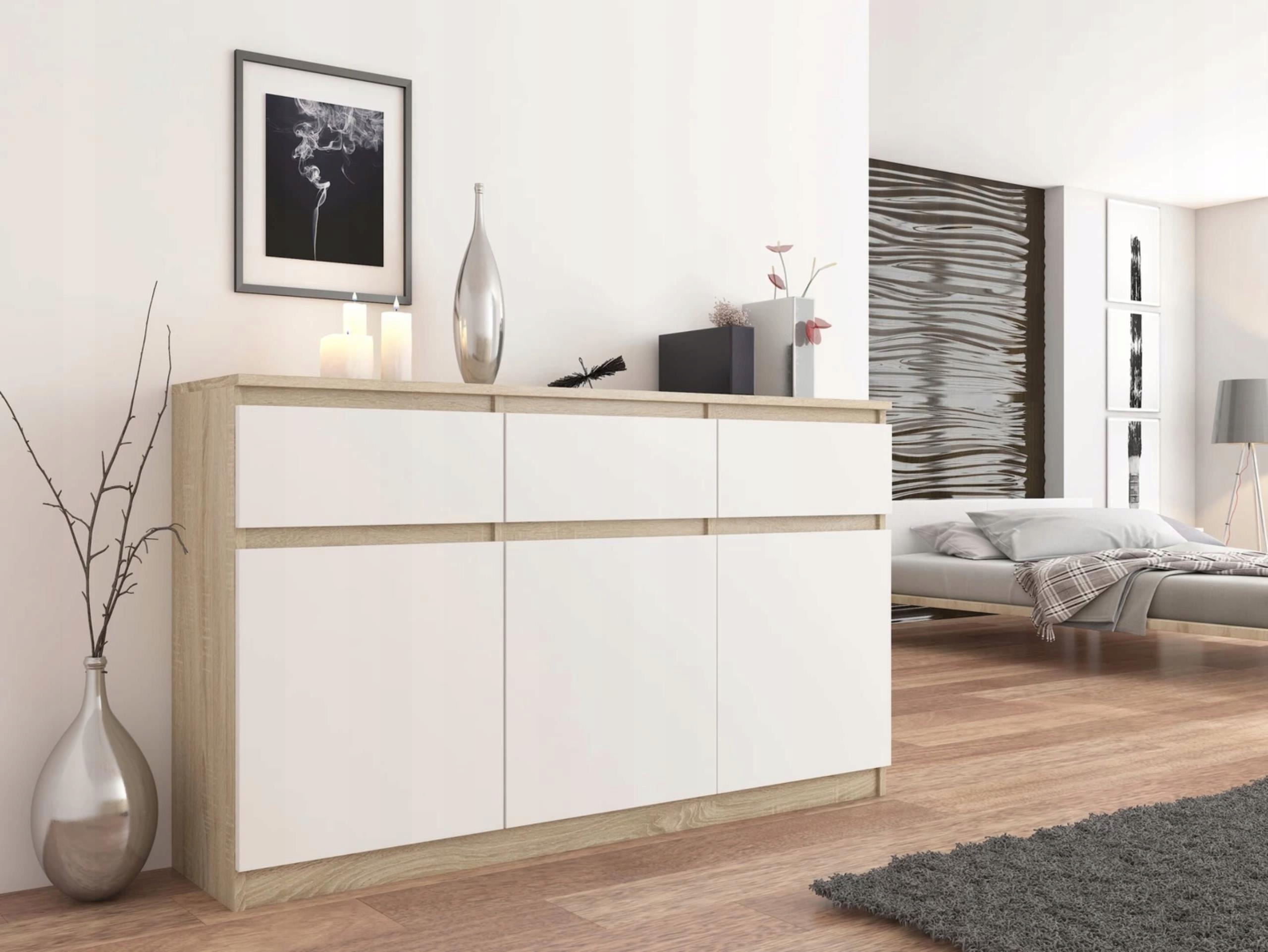 Framire komoda 98 cm 3 stalčiai sonoma spalva