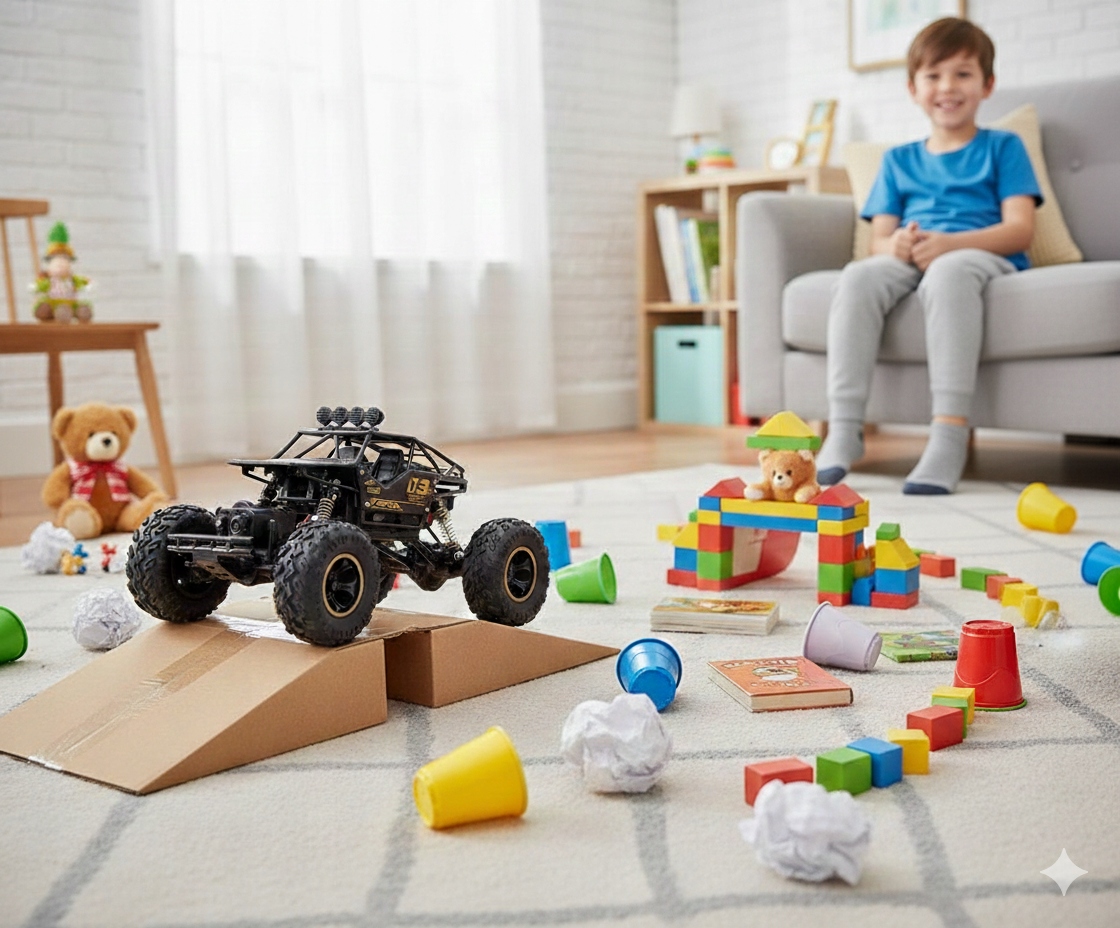 EDAXE valdomas automobilis metalo 4x4 tereninis