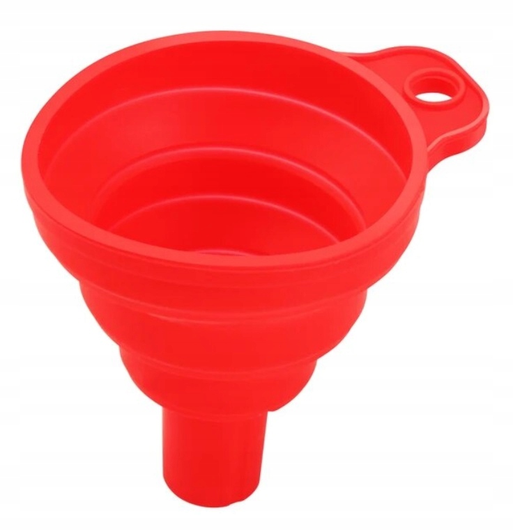 Silikoninis sulankstomas akordeono piltuvas LARGE RED 1 vnt.