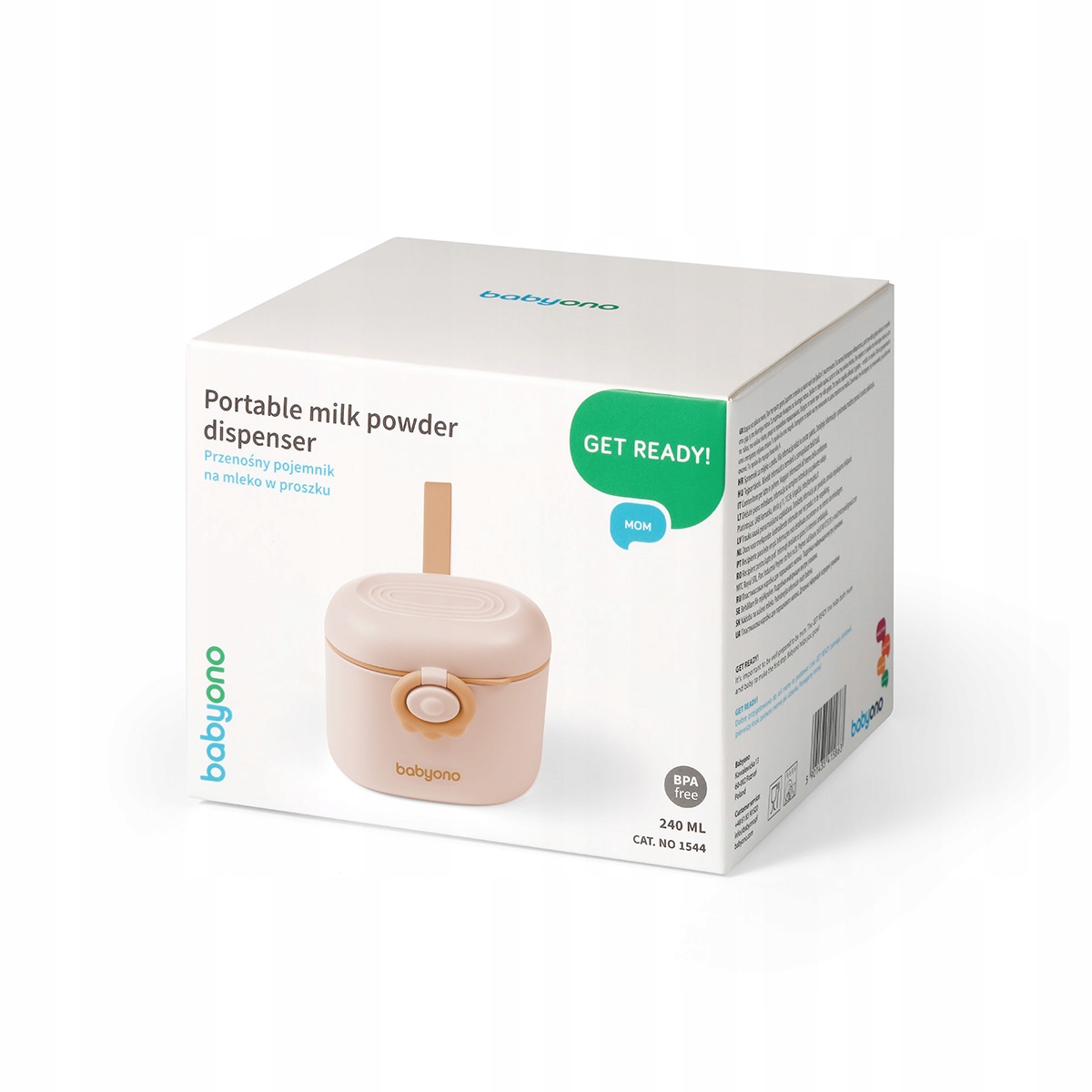 Babyono nešiojamas konteineris pieno milteliams 240ml