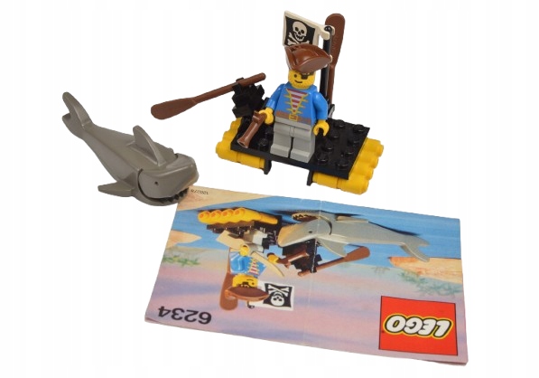 LEGO Pirates 6234 plaustas su piratu ir rykliu