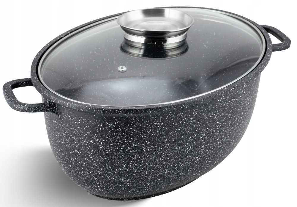 Marmurinė keptuvė Žąsų keptuvė 8l 38cm indukcinis dujų puodas 4037