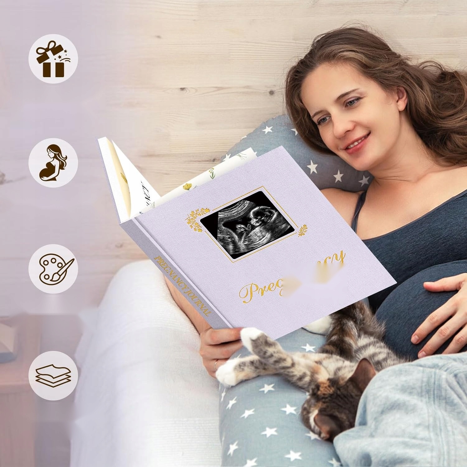NĖŠTUMO DIENORAŠČIO KNYGŲ ALBUMAS 156 PUSLAPIAI PLANUOTOJAS ATSIMINIMŲ ŽURNALAS DOVANA