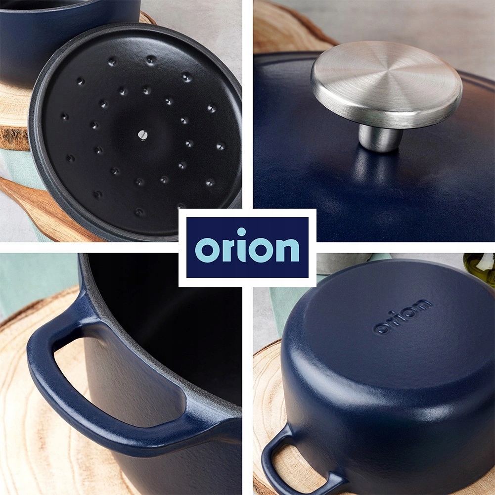 Emaliuotas ketaus puodas su dangčiu LITINA 22 cm, 3,3 l / Orion