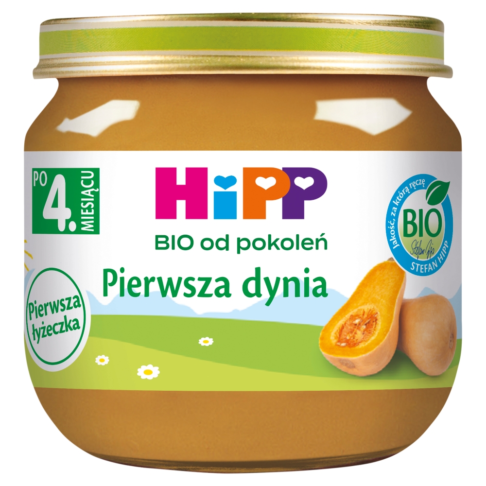 Hipp Bio pirmoji šaukštelė 4x80g morkos, moliūgo, obuolies