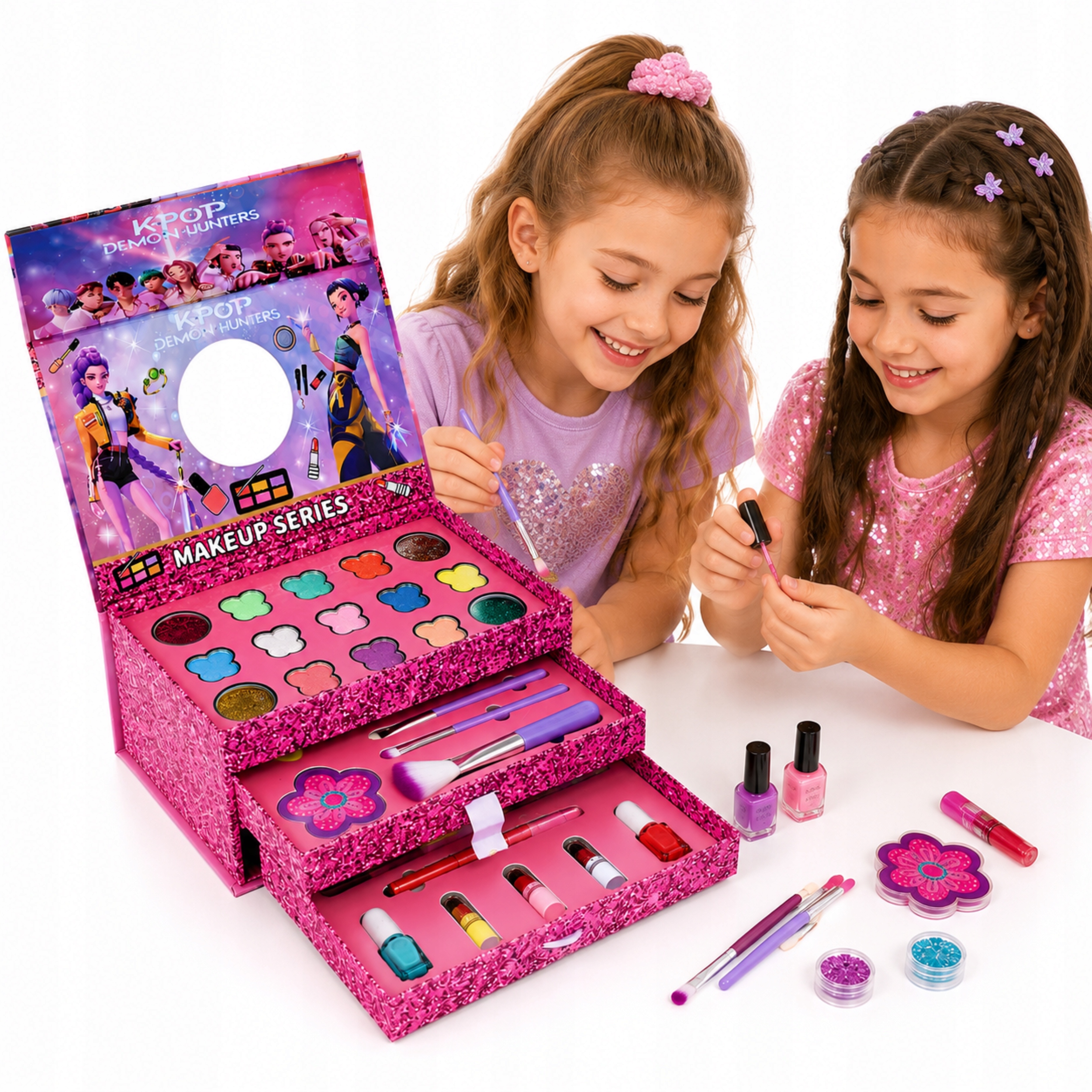 MAKIAŽO RINKINYS VAIKAMS, XXL BOX K-POP DEMON HUNTERS MAKEUP SERIES