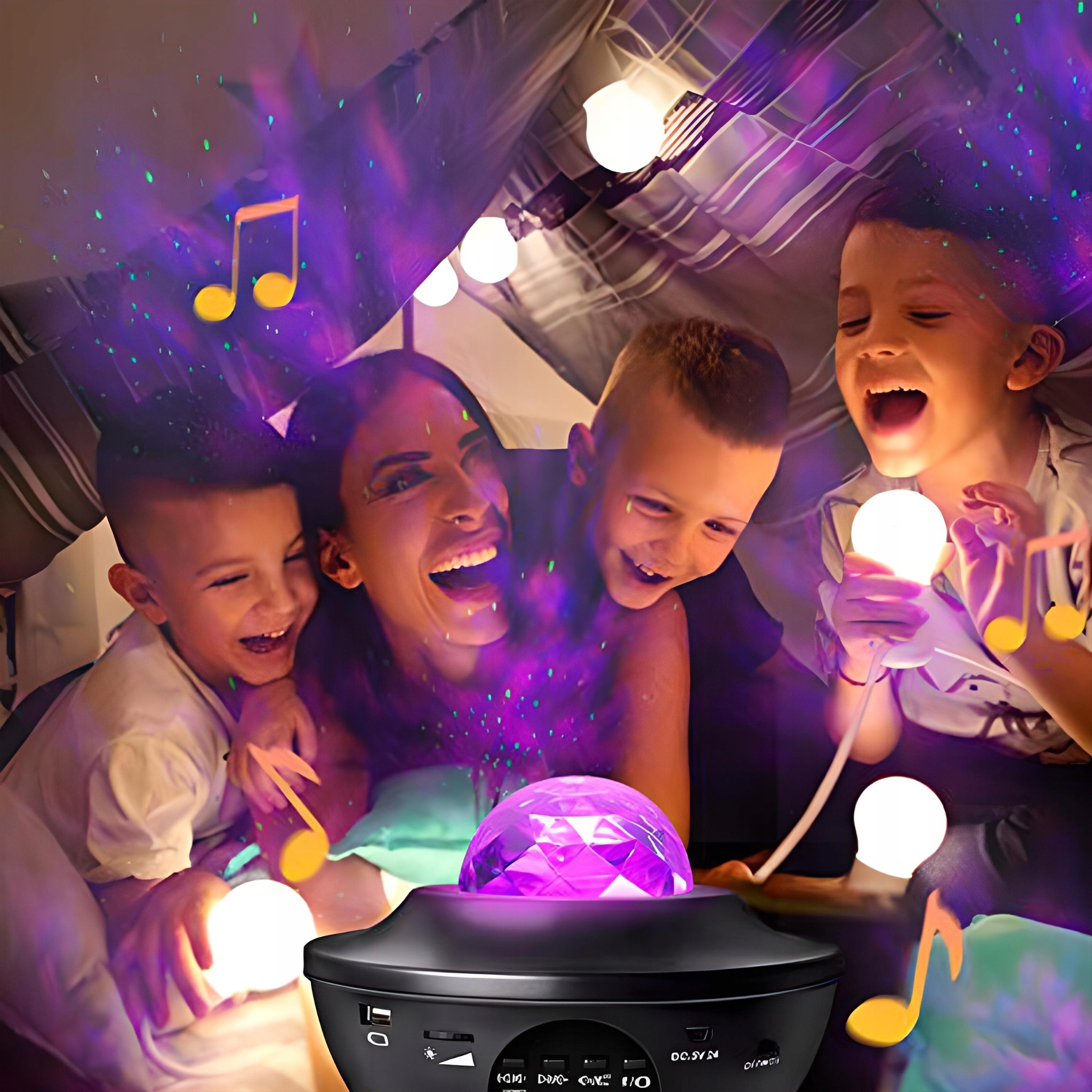 Xtech žvaigždžių projektor su LED lampute ir Bluetooth