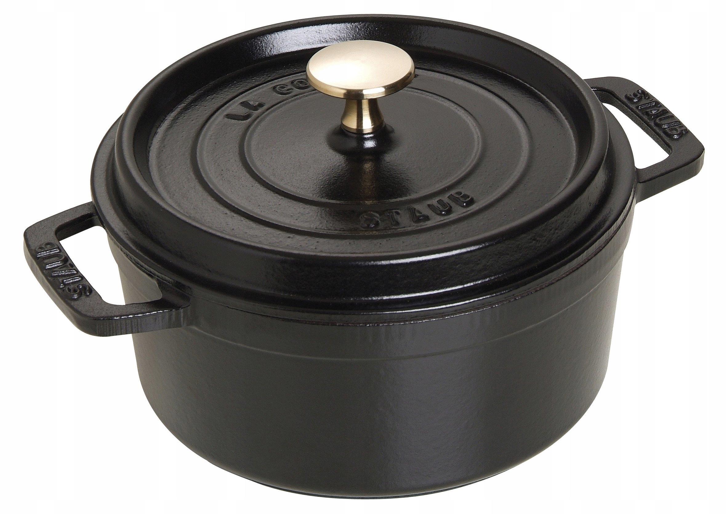Apvalus ketaus puodas STAUB 40509-485-0 - juodas 1,7 ltr