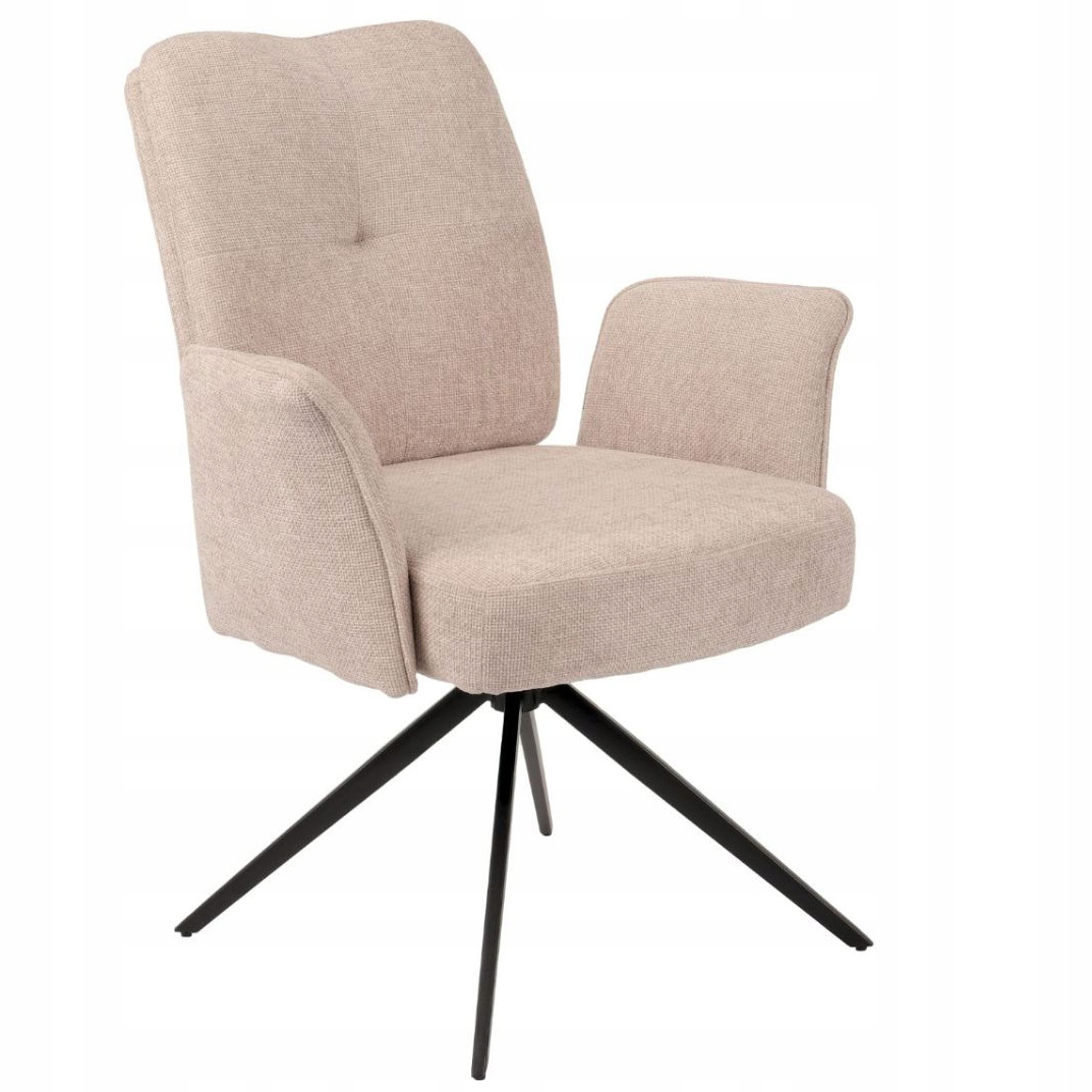 Stanley Beige minkšta pasukama valgomojo kėdė su porankiais