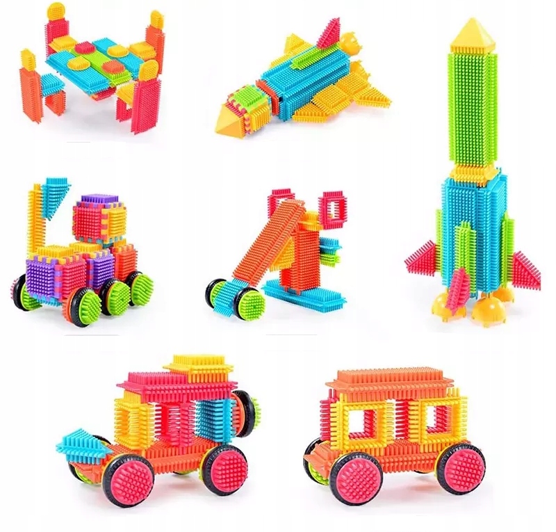 KONSTRUKCINIAI KLUOKAI VAFLIAI EŽIAI CREATIVE 90 vnt. MINKŠTOS STATYBINĖS FIGŪRĖS