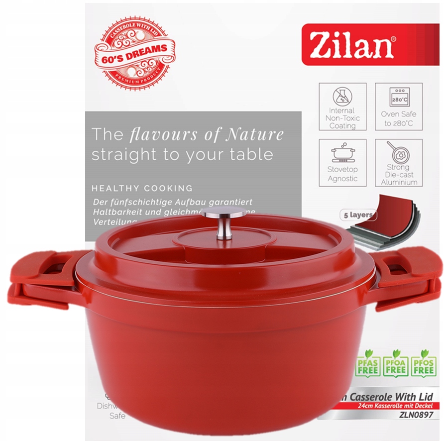 PUODINĖ OLANDIJOS ORGANĖ INDUKCINĖ OLANDŲ ORGANIS ALIUMINIS 22CM, 4L