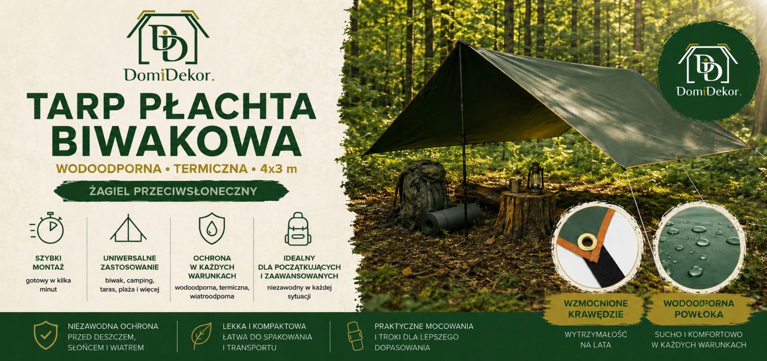 ASMAT tarpulinas buvako šiltasis 3x4 m