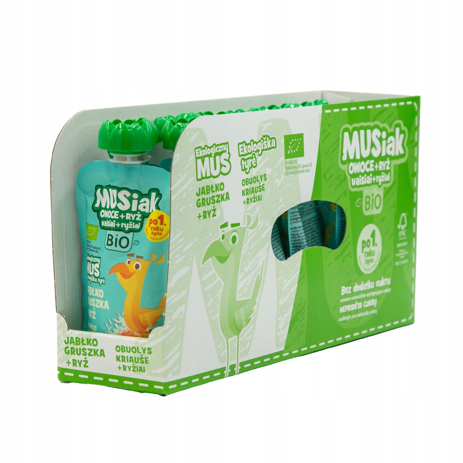 13X100g BIO MUSIAK RINKINYS - Obuolių-kriaušių-ryžių putėsiai
